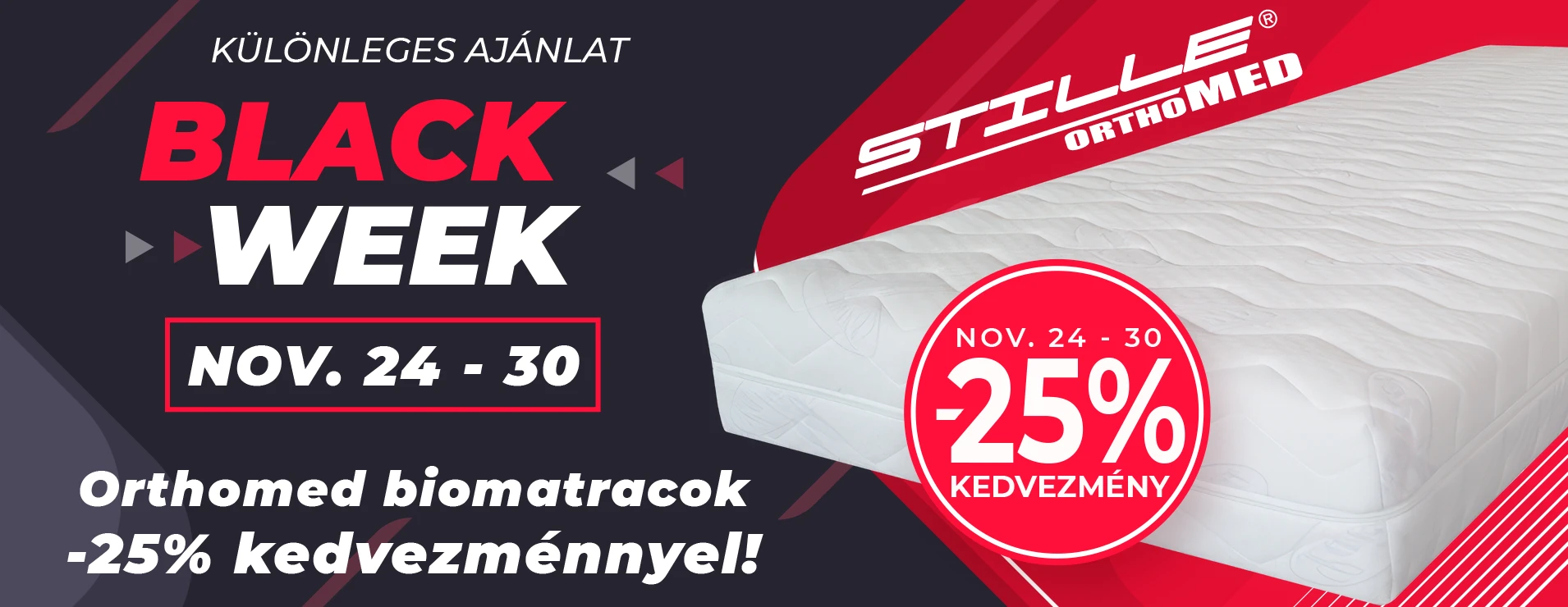 Matrac Ász Black Week 2025 Orthomed biomatracok