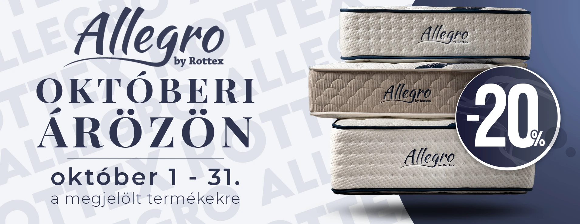 Allegro táskarugós matrac akció - 20% kedvezmény