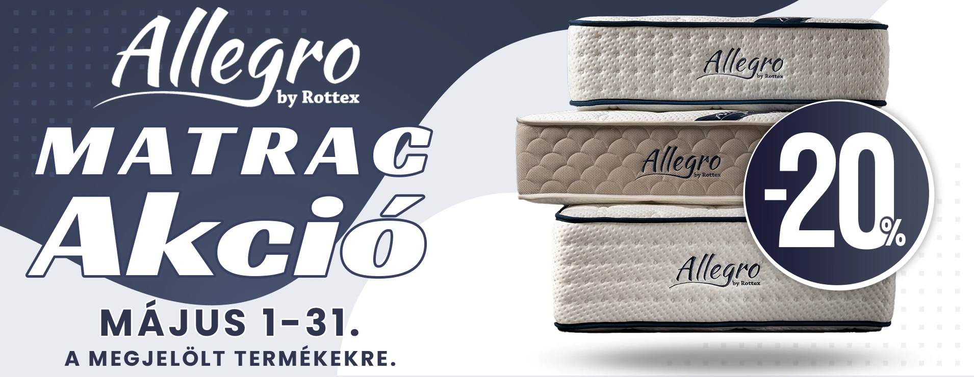Allegro táskarugós matrac akció - 20% kedvezmény