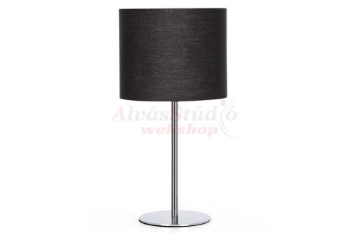 Luca dekoratív, modern asztali lámpa fényes acéltalppal