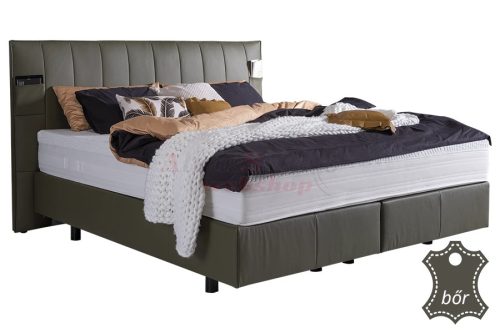 Ada - Norma boxspring bőr ágy 140x200