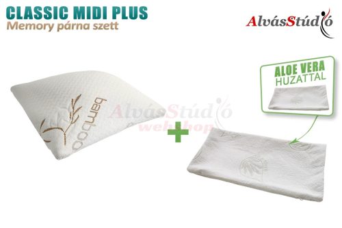 AlvásStúdió Classic Midi plus memory párna szett - Aloe Vera huzattal