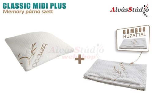 AlvásStúdió Classic Midi Plus memory párna szett - Bamboo huzattal