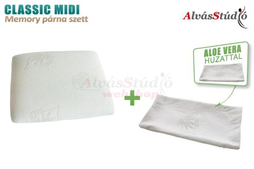 AlvásStúdió Classic Midi memory párna szett - Aloe Vera huzattal
