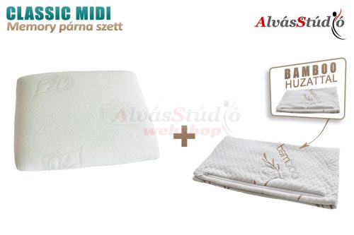 AlvásStúdió Classic Midi memory párna szett - Bamboo huzattal