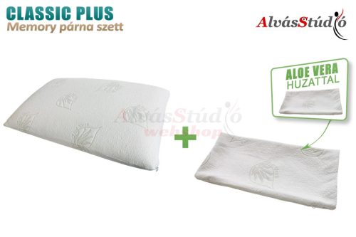 AlvásStúdió Classic Plus memory párna szett - Aloe Vera huzattal