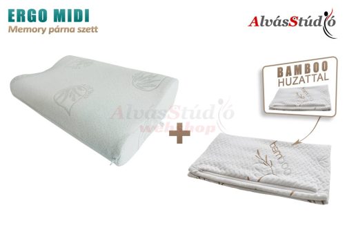 AlvásStúdió Ergo Midi memory párna szett - Bamboo huzattal