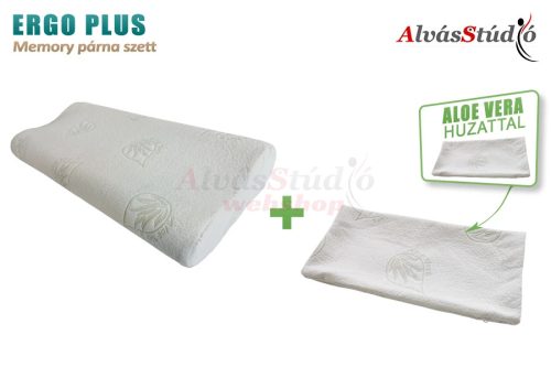 AlvásStúdió Ergo Plus memory párna szett - Aloe Vera huzattal