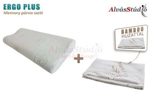 AlvásStúdió Ergo Plus memory párna szett - Bamboo huzattal