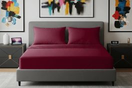 Alvásstúdió Jersey gumis lepedő Burgund 90-100x200 cm