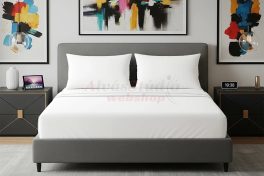 Alvásstúdió Jersey gumis lepedő Fehér 90-100x200 cm