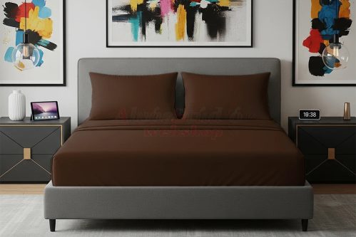 Alvásstúdió Jersey gumis lepedő Nougat 90-100x200 cm