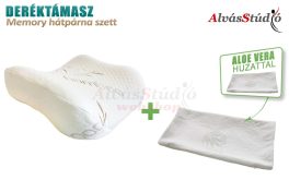   AlvásStúdió memory deréktámasz hátpárna szett - Aloe Vera huzattal