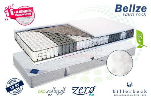 Belize Hard Rock táskarugós matrac PE szálpaplan kényelmi réteggel 80x200 (Billerbeck)
