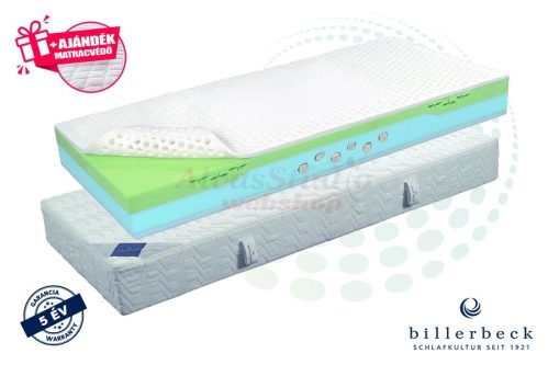 Billerbeck Davos 7 zónás hideghab matrac öntött latex padozattal 160x200