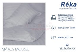   Billerbeck Réka 3 részes pamut-szatén ágyneműhuzat - Mákos mousse