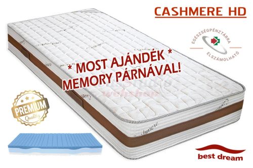 Best Dream Cashmere HD matrac 150x210 cm - ajándék memory párnával