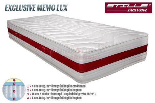 Stille Exclusive Memo Lux 7 zónás zsákrugós matrac 80x200