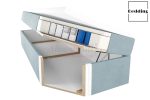 Toscana boxspring szövet ágy 140x200