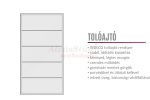 5 részre osztott lacobel üveg tolóajtó Manhattan gardróbszekrényhez (60 cm)