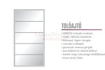 5 részre osztott tükör tolóajtó Manhattan gardróbszekrényhez (60 cm)