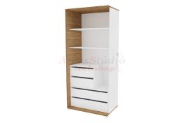   Manhattan 2 polcos,  2+2 fiókos baloldali gardróbszekrény elem (90 cm)