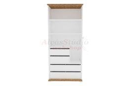   Manhattan 2 polcos,  2+2 fiókos középső gardróbszekrény elem (90 cm)