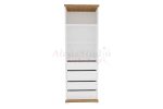 Manhattan 2 polcos,  4 fiókos középső gardróbszekrény elem (60 cm)