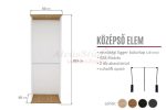 Manhattan akasztós középső gardróbszekrény elem (60 cm)
