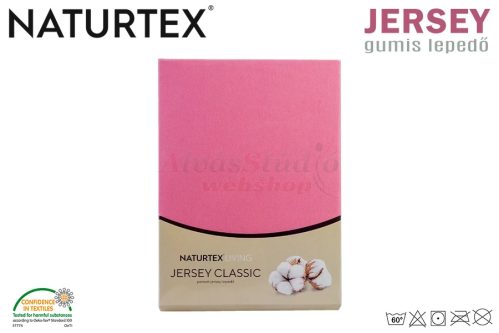 Naturtex matt rózsaszín Jersey gumis lepedő 80-100x200 cm