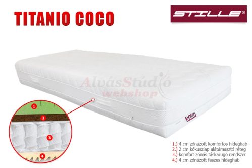 Stille Titanio Coco táskarugós ágybetét 80x200
