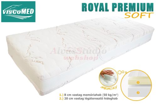 ViscoMed Royal Premium SOFT memory matrac 80x200 steppelt aloevera